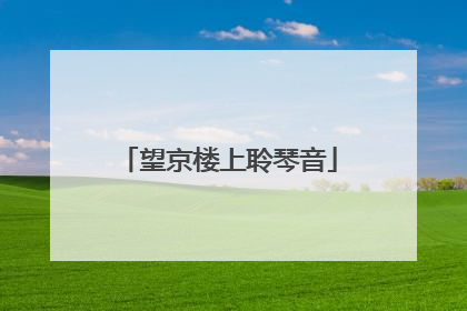 望京楼上聆琴音